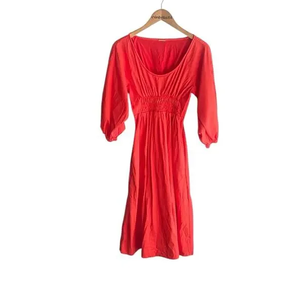 ALEXIS Shae Smocked-waist Dress Poppy - Picture 2 of 13